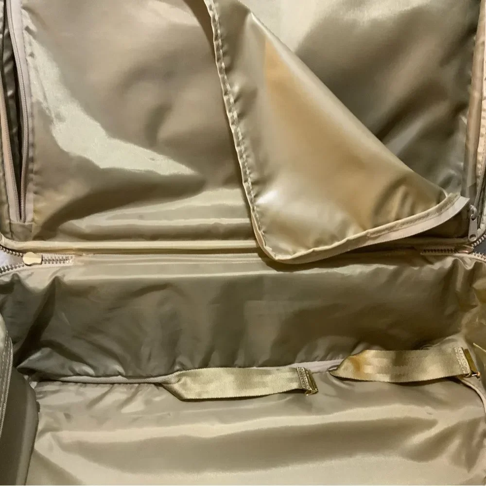 King Ranch, leather trim suitcase roller bag carry-on, luggage 22”